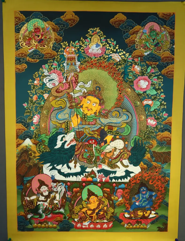 Vaisravana Thangka – The Six-Fold Wealth Assembly