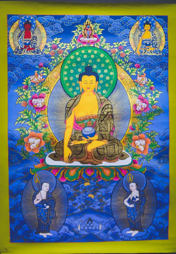 Shakyamuni Buddha Thangka – Menri Blue Assembly – Blessings of Tranquil Wisdom