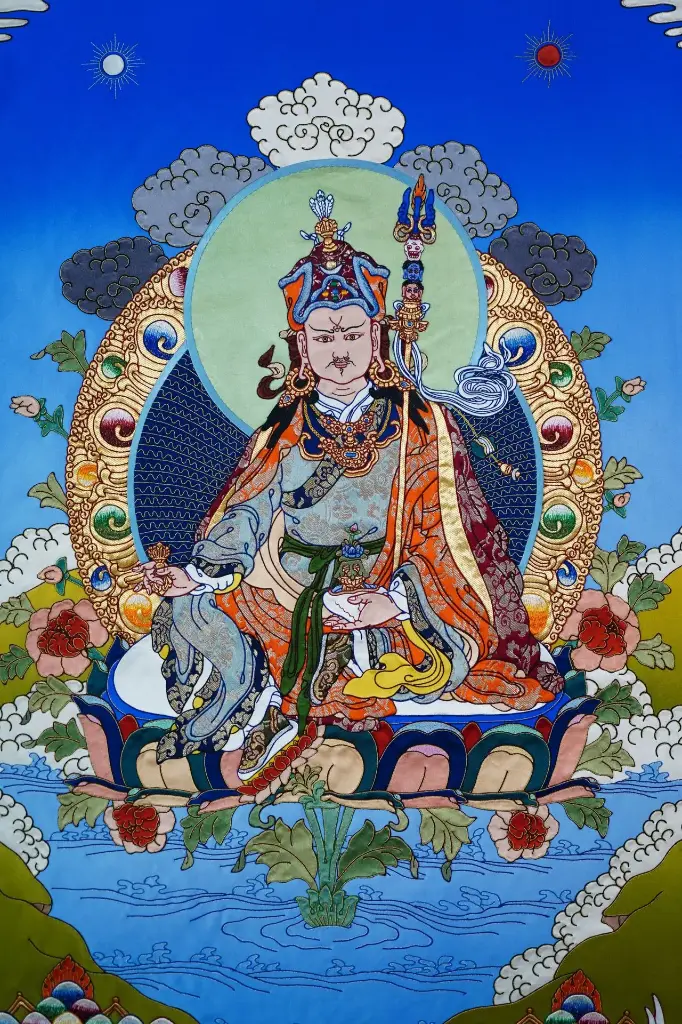 Guru Rinpoche Appliqué Thangka