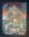 Guru Rinpoche with Mandarava & Yeshe Tsogyal Thangka 