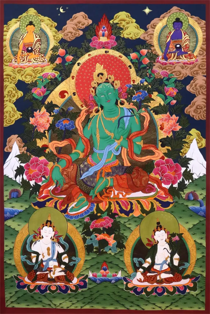 Green Tara Thangka (The Swift Liberator and Mother of Compassion)