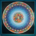 Om Mani Padme Hum Mandala Thangka – The Radiant Seed of Compassion 