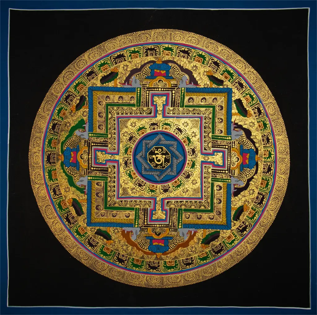 Om Syllable Geometric Mandala (Nagthang Style)