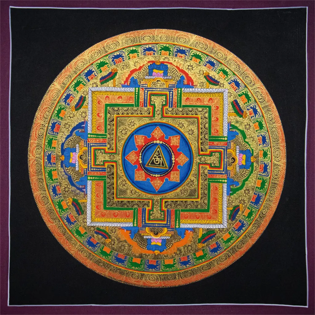 Nagthang Om Palace Mandala Thangka