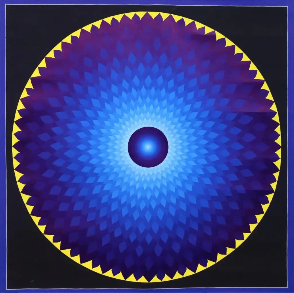 Cosmic Blue Lotus Mandala (The Geometry of Silence)