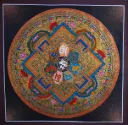 Diamond Palace Mandala Thangka (Om Mani Padme Hum)