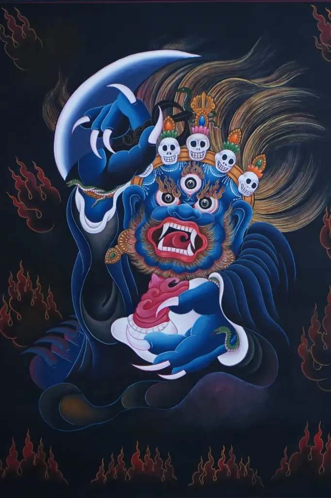 Bernagchen Mahakala Thangka (The Black-Cloaked Protector)