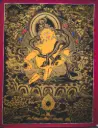 Yellow Jambhala Thangka – Newari Nagthang Style