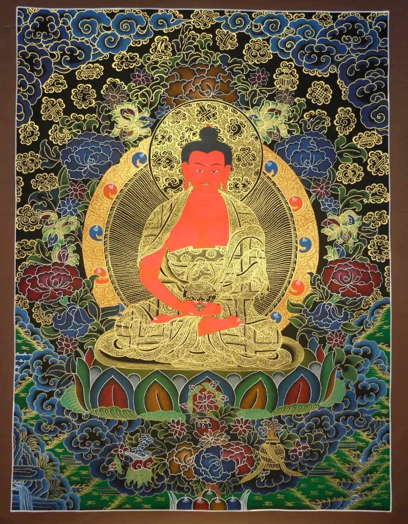 Amitabha Buddha Thangka – Nagthang Menri Style