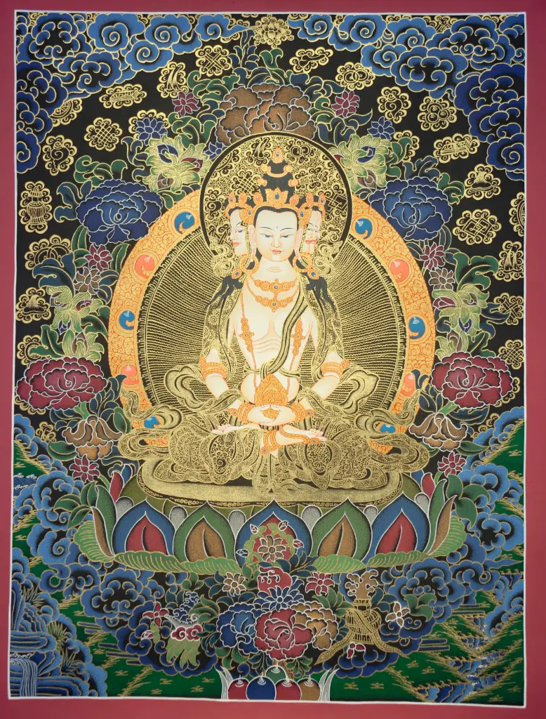 Sarvavid Vairocana Thangka – Nagthang Menri Terrestrial