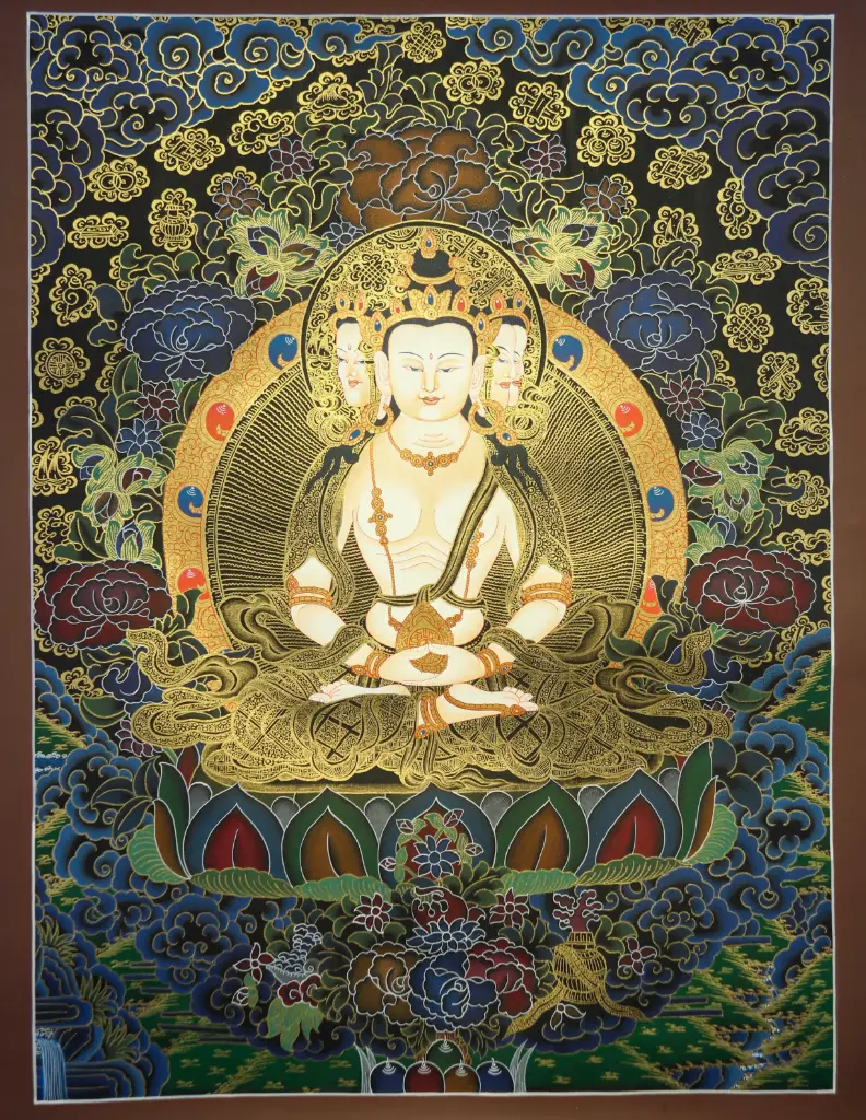 Sarvavid Vairocana Thangka – Nagthang Menri Terrestrial