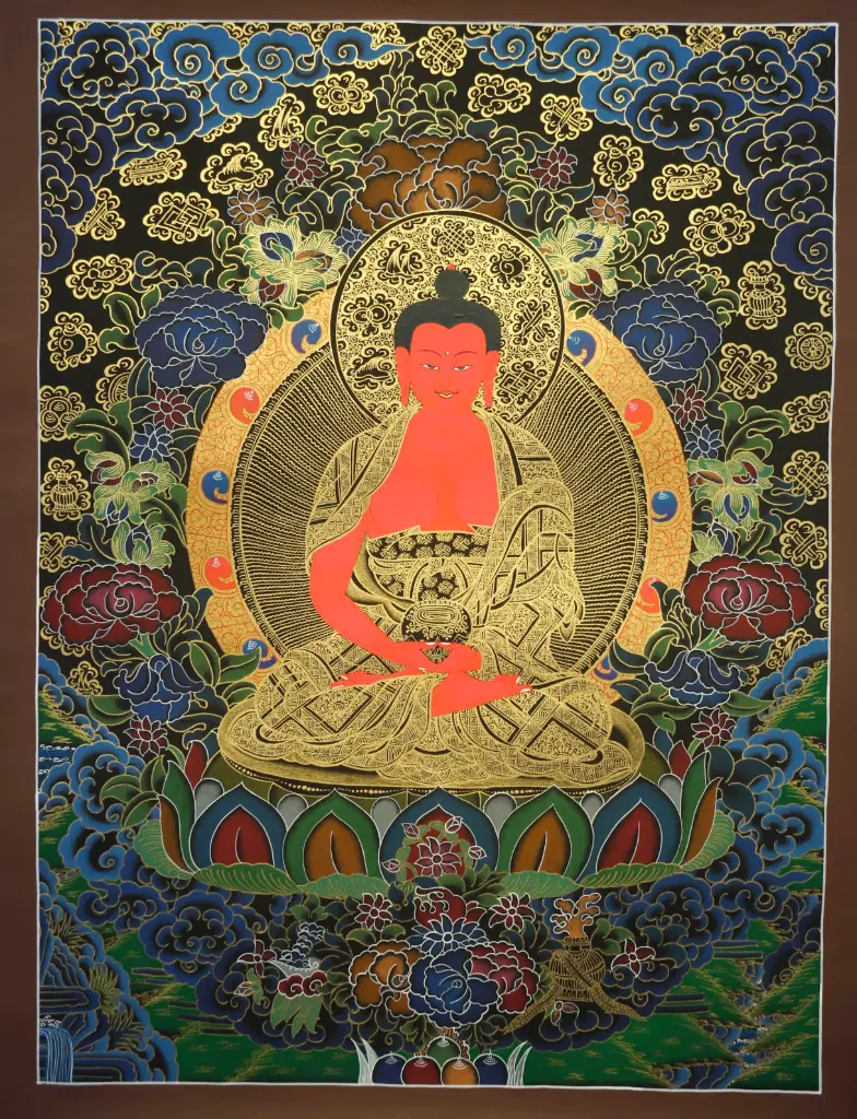 Amitabha Buddha Thangka – Nagthang Menri Style 
