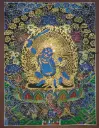Acala Thangka – Nagthang Black Ground with Astamangala