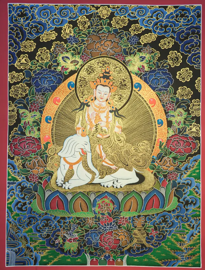 Samantabhadra Thangka – Nagthang Black Ground