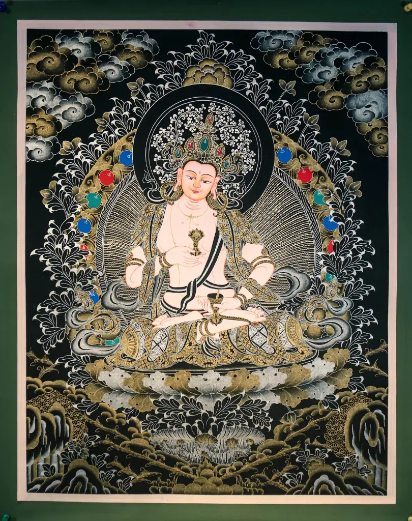 Vajrasattva Thangka – Nagthang Gold & Silver – Ultimate Purification