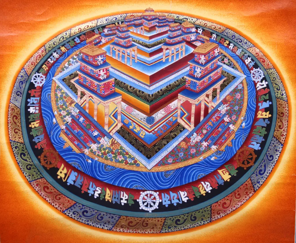 Consecrated 3D Kalachakra Palace Mandala
