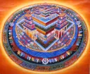 Consecrated 3D Kalachakra Palace Mandala