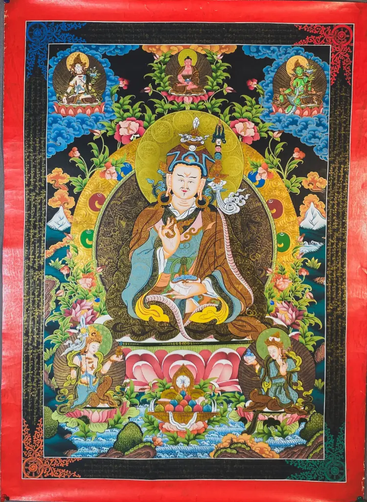 Guru Rinpoche Thangka – Nagthang Mantra Style
