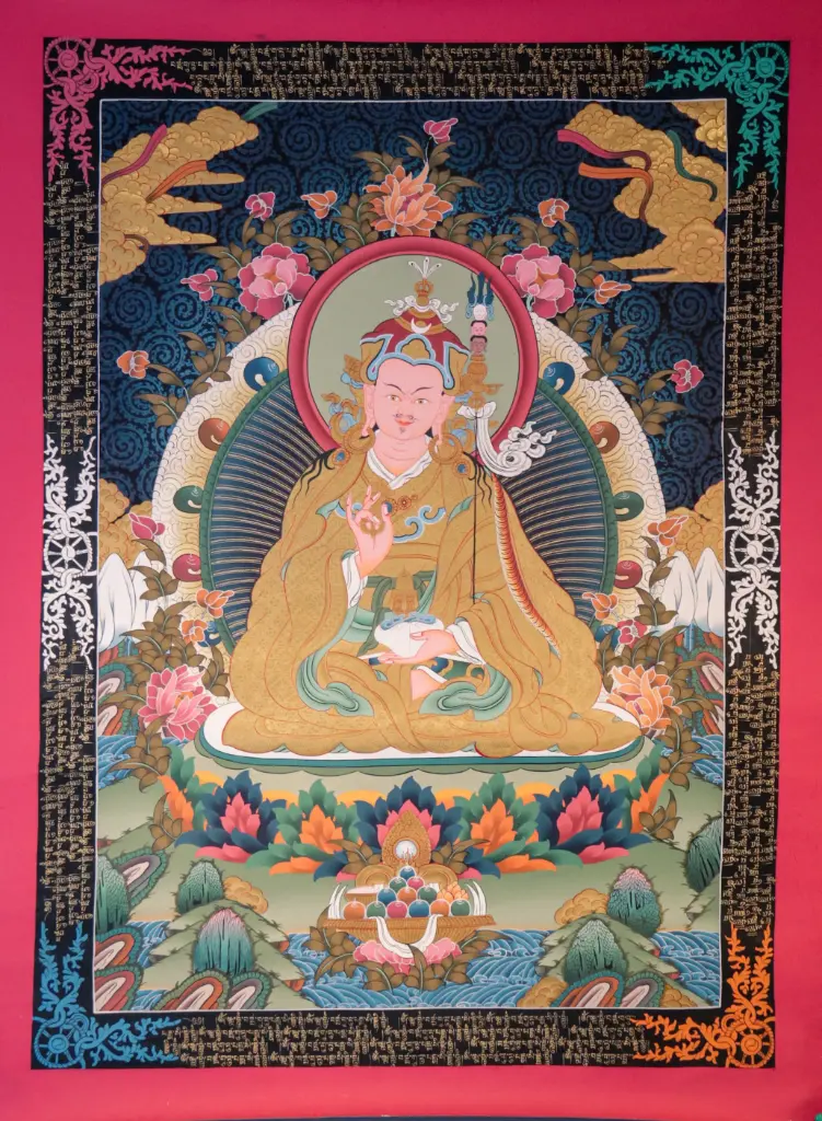 Guru Rinpoche Thangka – Nagthang Terrestrial Style – The Lotus Master