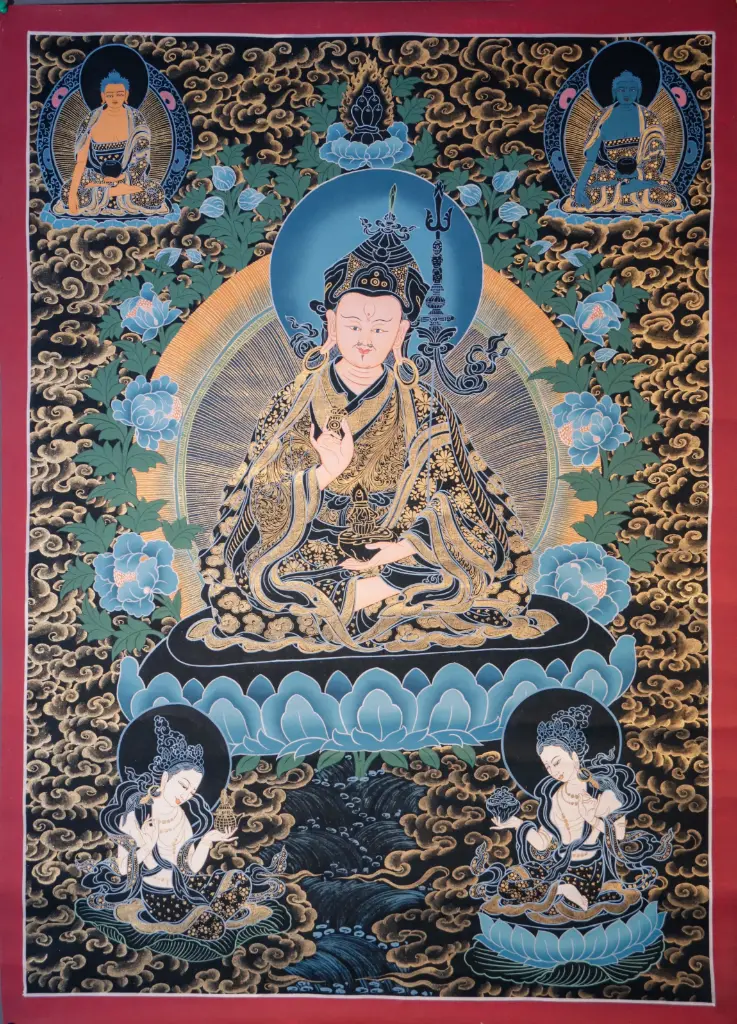 Guru Rinpoche Thangka – Golden Nagthang Style – Wisdom of the Precious Master