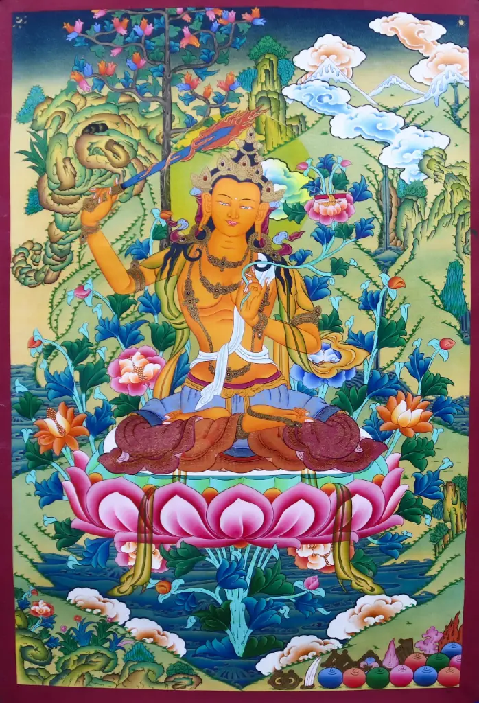 Manjushri Thangka – Terrestrial Menri Landscape