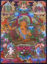 Arapachana Manjushri Thangka  (Vibrant Menri Masterpiece)