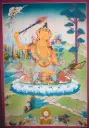 Golden Manjushri Thangka (Karma Gadri Style)