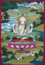 Four-Armed Chenrezig Thangka (Karma Gadri Masterpiece)