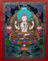 Consecrated Chenrezig Thangka(Nagthang Menri Style)