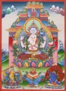 Rigsum Gonpo Thangka (Chenrezig, Manjushri & Vajrapani) The Trinity of Awakening