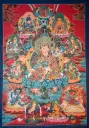 Guru Rinpoche Thangka – Red Menri Terrestrial – The Eight Manifestations