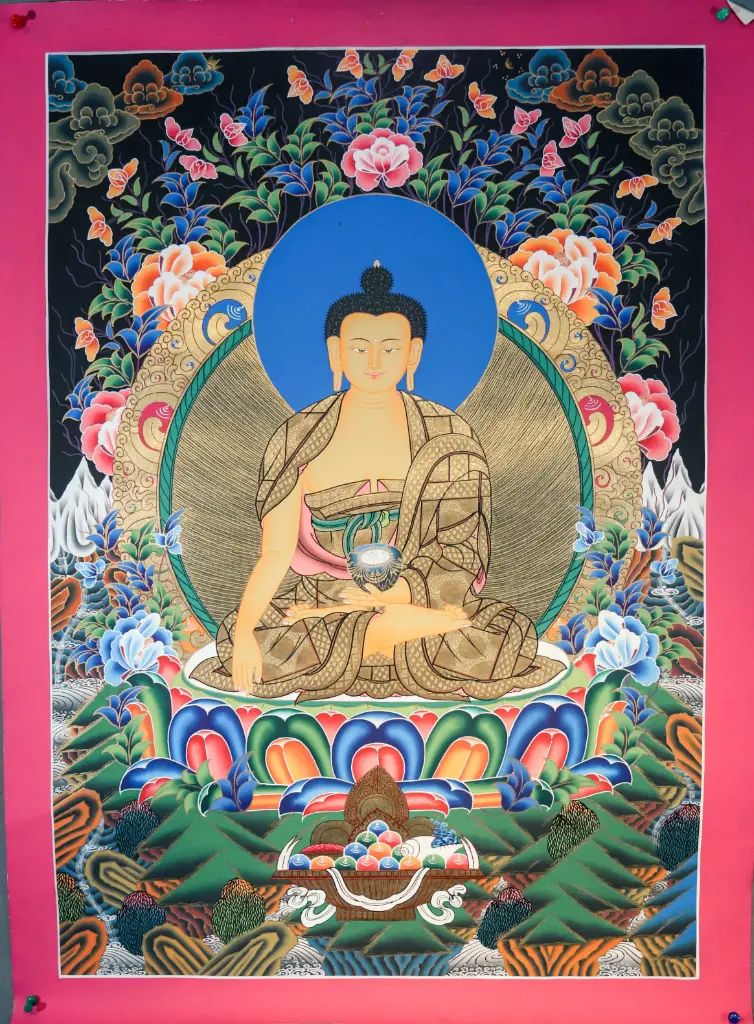 Shakyamuni Buddha Thangka – Moonlight Night Realm