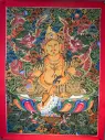 Yellow Jambhala Thangka – Celestial Dragon Assembly