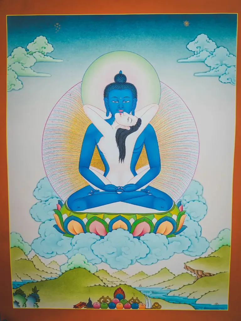 Samantabhadra Thangka – Lotus Embrace Assembly – Union of Wisdom and Compassion