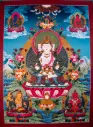 Sarvavid Vairochana Thangka – The All-Seeing Assembly