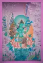 Green Tara Thangka – Terrestrial Menri Side-Turned