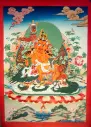 Vaishravana Thangka – Wealth Deity on Snow Lion – Guardian of Abundance