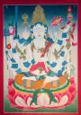 White Prajnaparamita Thangka – Multi-Armed Wisdom Mother