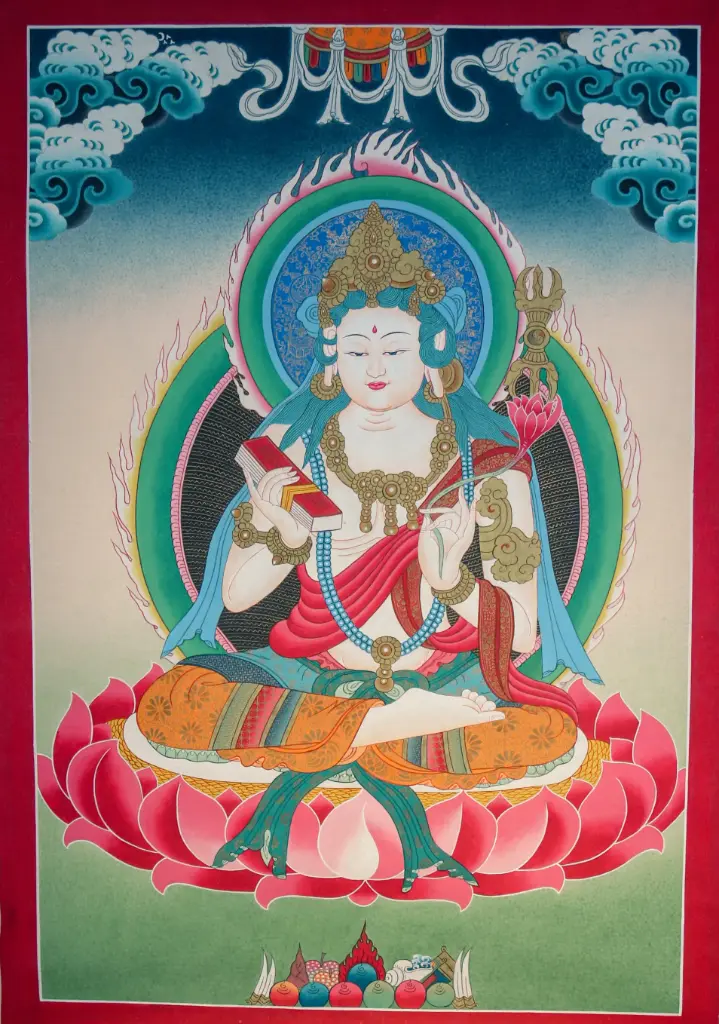 White Prajnaparamita Thangka – Wisdom Mother Deity