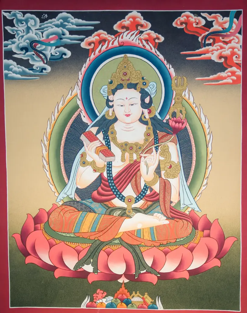 White Prajnaparamita Thangka – Wisdom Mother Deity 