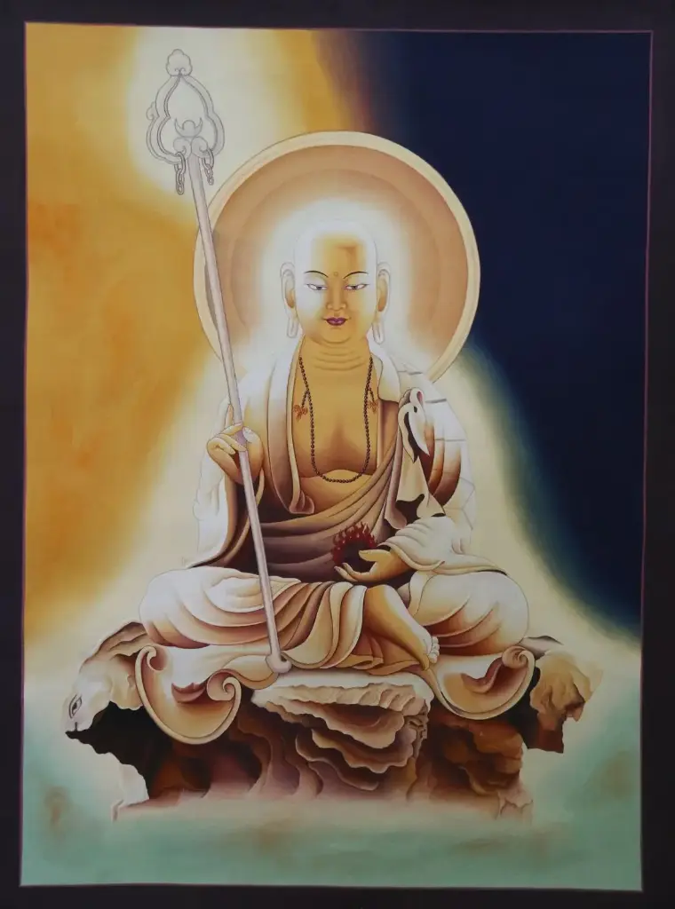Kshitigarbha Thangka – The Earth Treasury Bodhisattva
