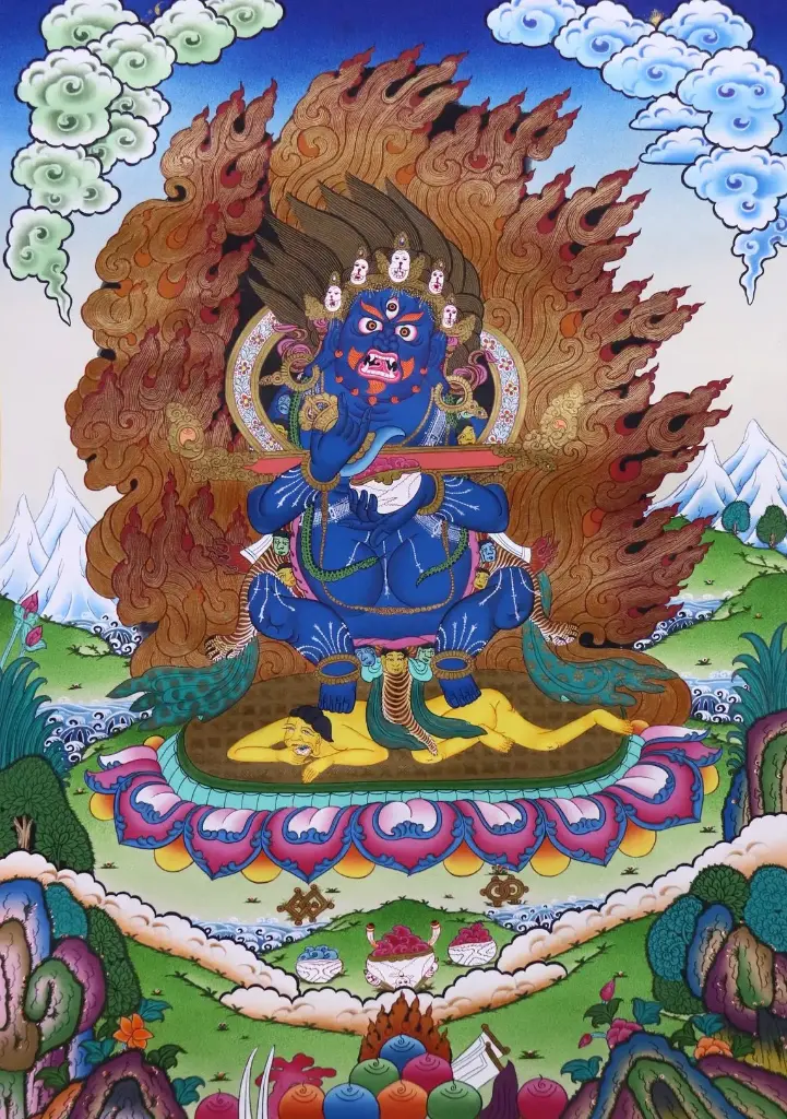Dandapani Mahakala Thangka (The Fierce Guardian of Dharma)