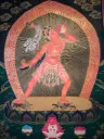Vajrayogini Thangka – Nocturnal Green – Menri Nagthang Style