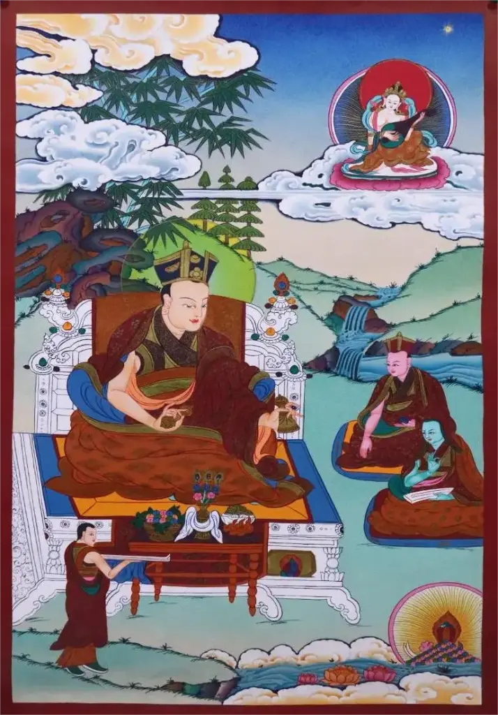 Consecrated Je Gampopa Thangka (Father of Kagyu Lineage)