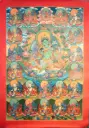 21 Taras Thangka – Vintage Menri Style – Circle of Fearless Protection