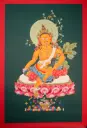 Yellow Jambhala Thangka – 24K Gold – Karma Gadri Abundance