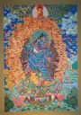 Black Jambhala Thangka – Wrathful Wealth Protector – Menri Style
