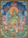 Green Tara Thangka – Wish-Fulfilling Jewel – Menri Style Tibetan