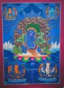 Vajrapani Thangka – Celestial Blue Domain