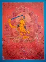 Red Manjushri Thangka  (Marthang Art)